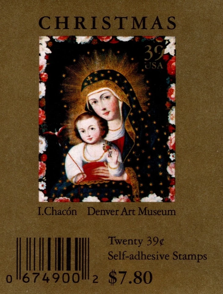 USAS 2006 CHRISTMAS MADONNA & CHILD, I.CHACON  BOOKLET OF 20 STAMPS SC 4100a MNH - Image 2 of 3