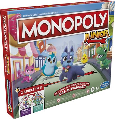 Hasbro Gaming Gesellschaftsspiele Monopoly Junior 2 in 1 *deutsche Version*  