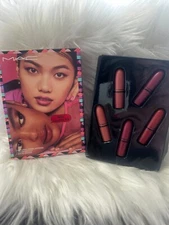 MAC Mini Lipstick Kit 5 Pc Set.  Brand New in Box Fast Ship