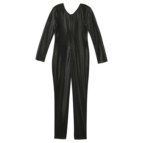 Girls Leotard Shiny Bodysuit Catsuit Jumpsuit Ballet Romper Jazz Dancewear Kids - Picture 17 of 64