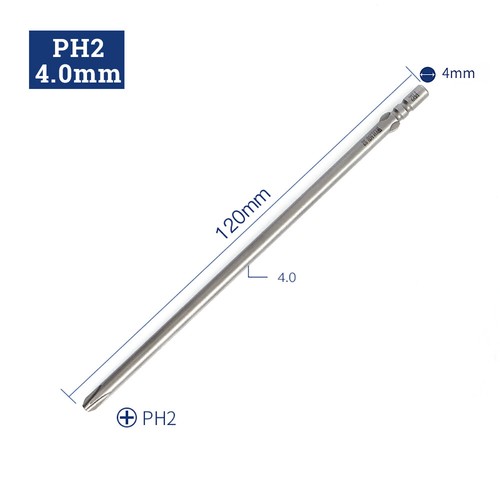 Lengthened 80-200mm Magnetism Screwdriver Bits Cross Of Plums PH00 PH0 PH1 PH2 - Picture 19 of 24