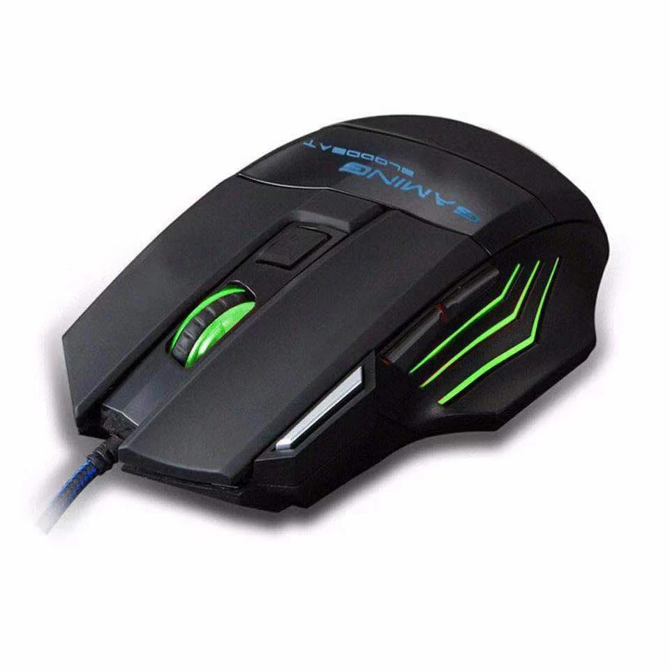 Gaming Mouse 7 Button USB Wired LED Breathing Fire Button 3200 DPI Laptop PC - Image 2 of 4