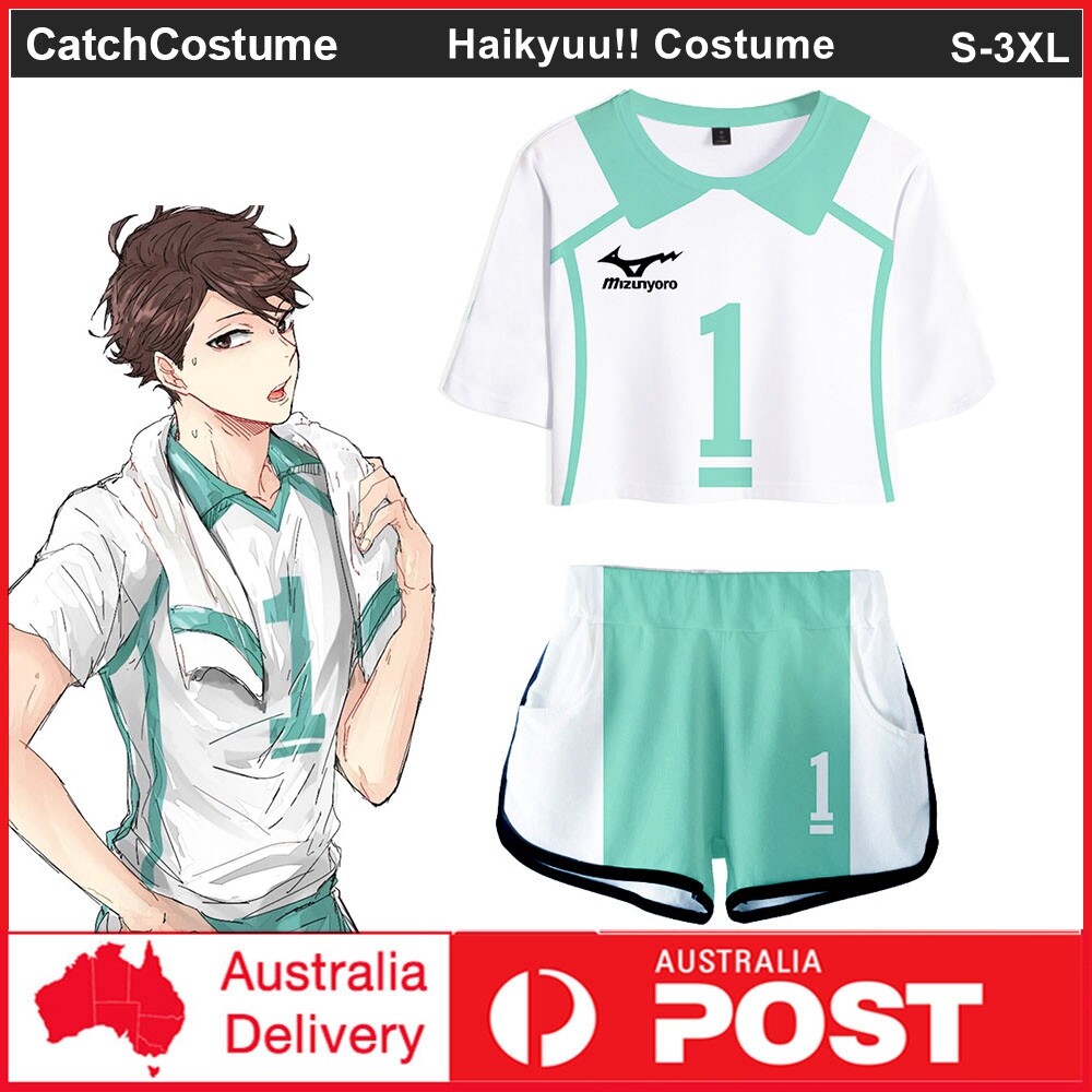 Maillot Volleyball Aoba Johsai Avec Pantalon - Tenue Cosplay Haikyuu