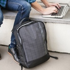 HP Slim Black Backpack Padded Solid Pattern Universal Laptop for 15.6"