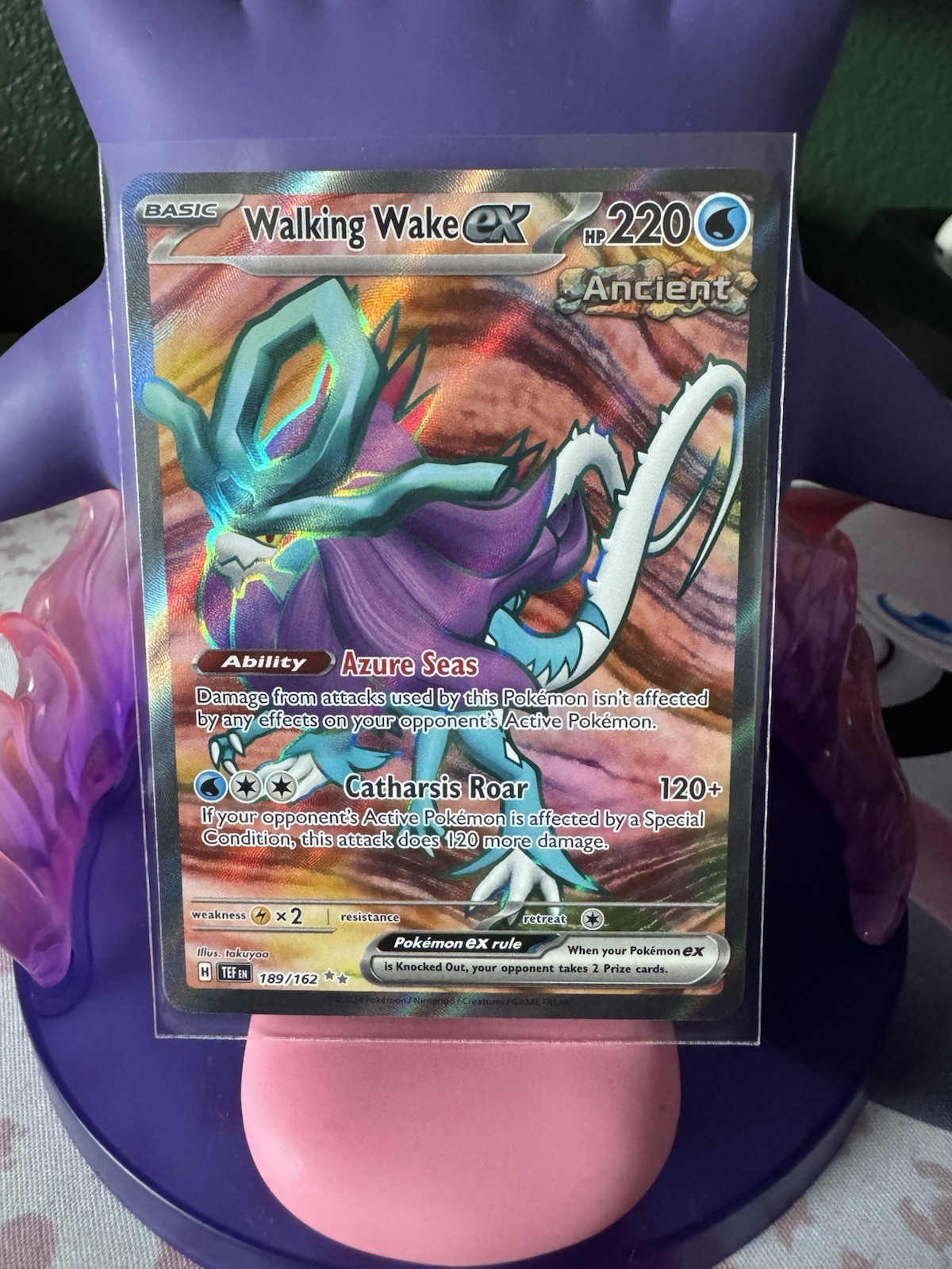 Pokémon TCG Temporal Forces Walking Wake EX 189/162 Holo Ultra Rare NM English