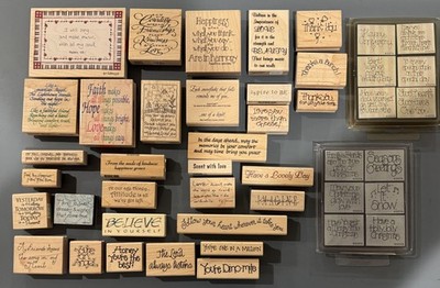 Over 30 different Vintage SAYINGS / PHRASES themed Rubber Stamps - YOUR CHOICE