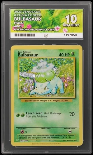 ACE 10 Bulbasaur 001/034 Venusaur & Lugia Deck Holo Premium Classic Collection