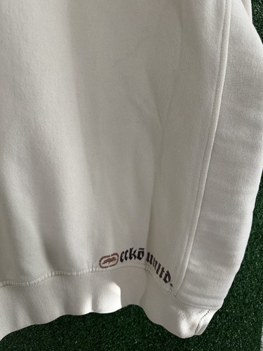 Rare vintage y2k hip hop Ecko Unltd Sweater Mens Adult 3XL Beige Logo Hoodie - Picture 10 of 13