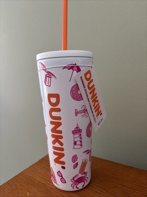 Rare 2026 Dunkin Summer Stainless Steel Tumbler 22oz