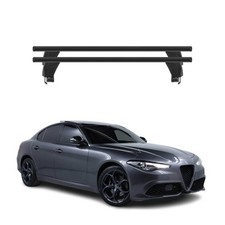 Menabo Dachträger Grundtäger für Alfa Romeo Giulia 2015-2026 50kg Alu Schwarz 2x