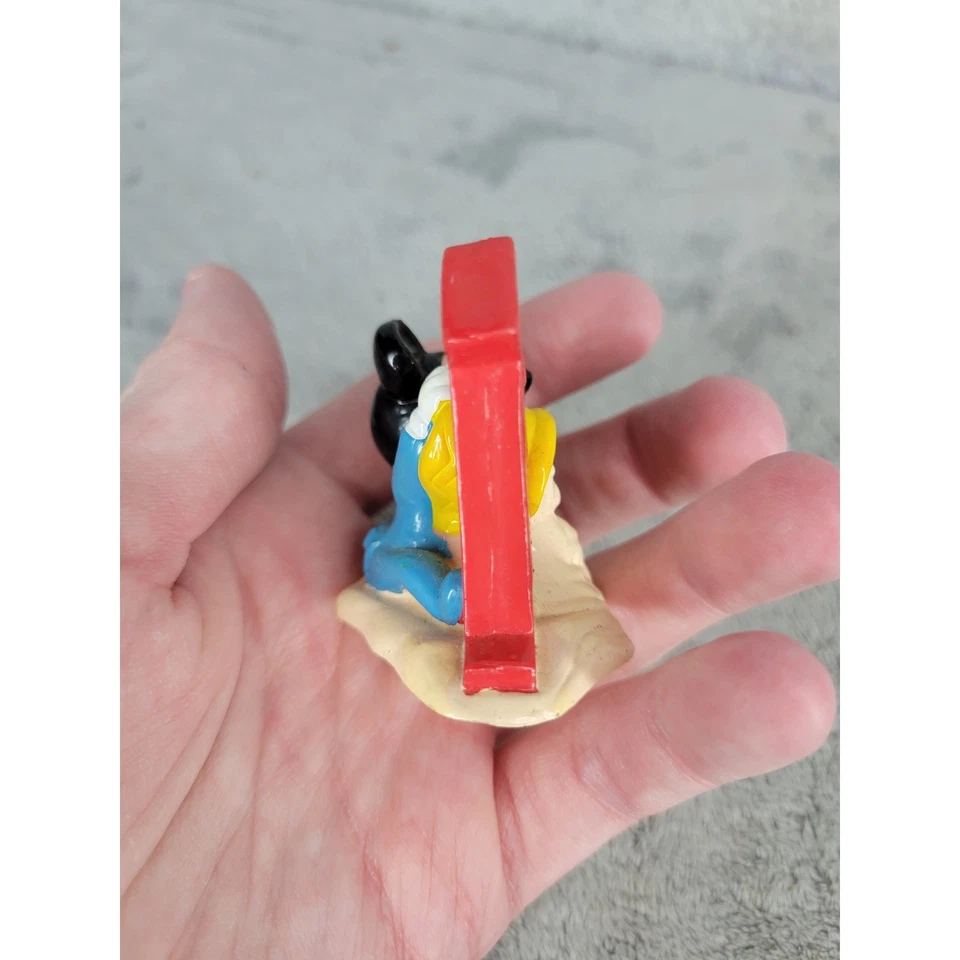 Disney Mickey Mouse 1er Cumpleaños Vela Pastel Topper Estatuilla Arena Playa Foto 2 de 4