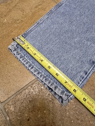 Levi's Dad Jean P'Pa Women 26x30 Blue Low Rise Loose Fit Straight Leg Big E $118 - Picture 4 of 12