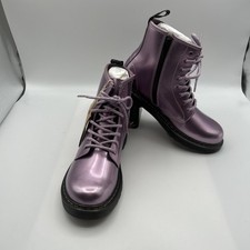 NEW Doc Martens Girl  s Spark Leather Boots,AIRWAIR,Pink/Lav.,1460J,SZ: 4 Y, NWB 