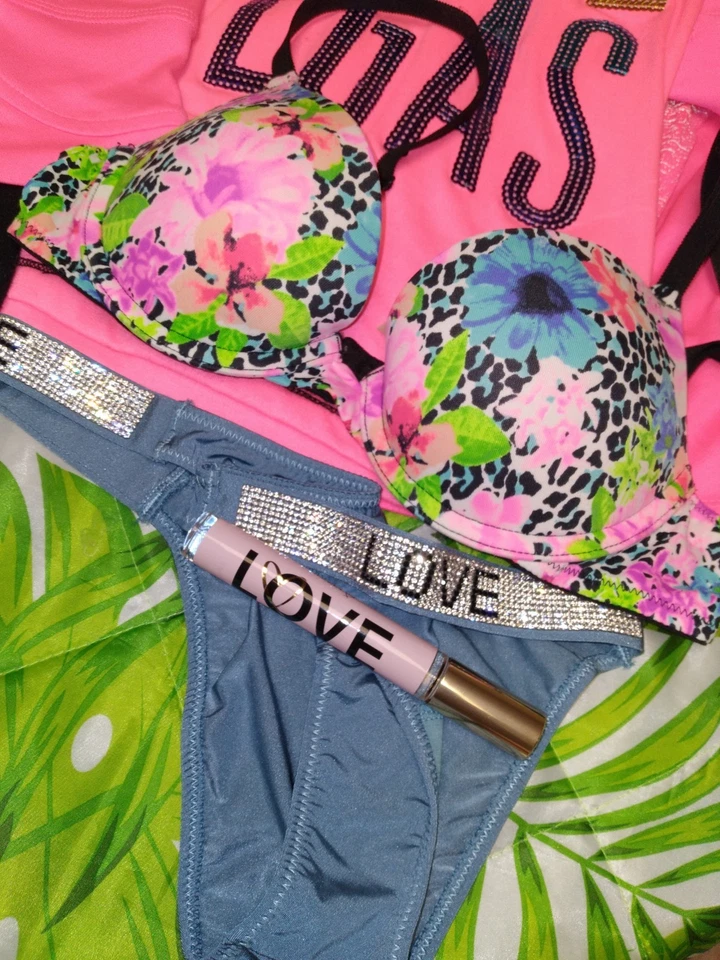 LOTE VINTAGE VICTORIA'S SECRET XS/M LOGO ELÁSTICO SUAVE ENCAJE SEXY ROJO M o S Foto 2 de 4