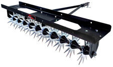 Tow Behind Spike Aerator with Double Tow Bar and 3D Steel Tines, 40" - Textured