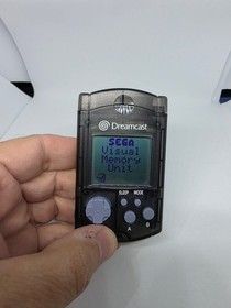 Sega Dreamcast Visual Memory Unit VMU (Smoke Gray) W/ Cap Read Free Shipping