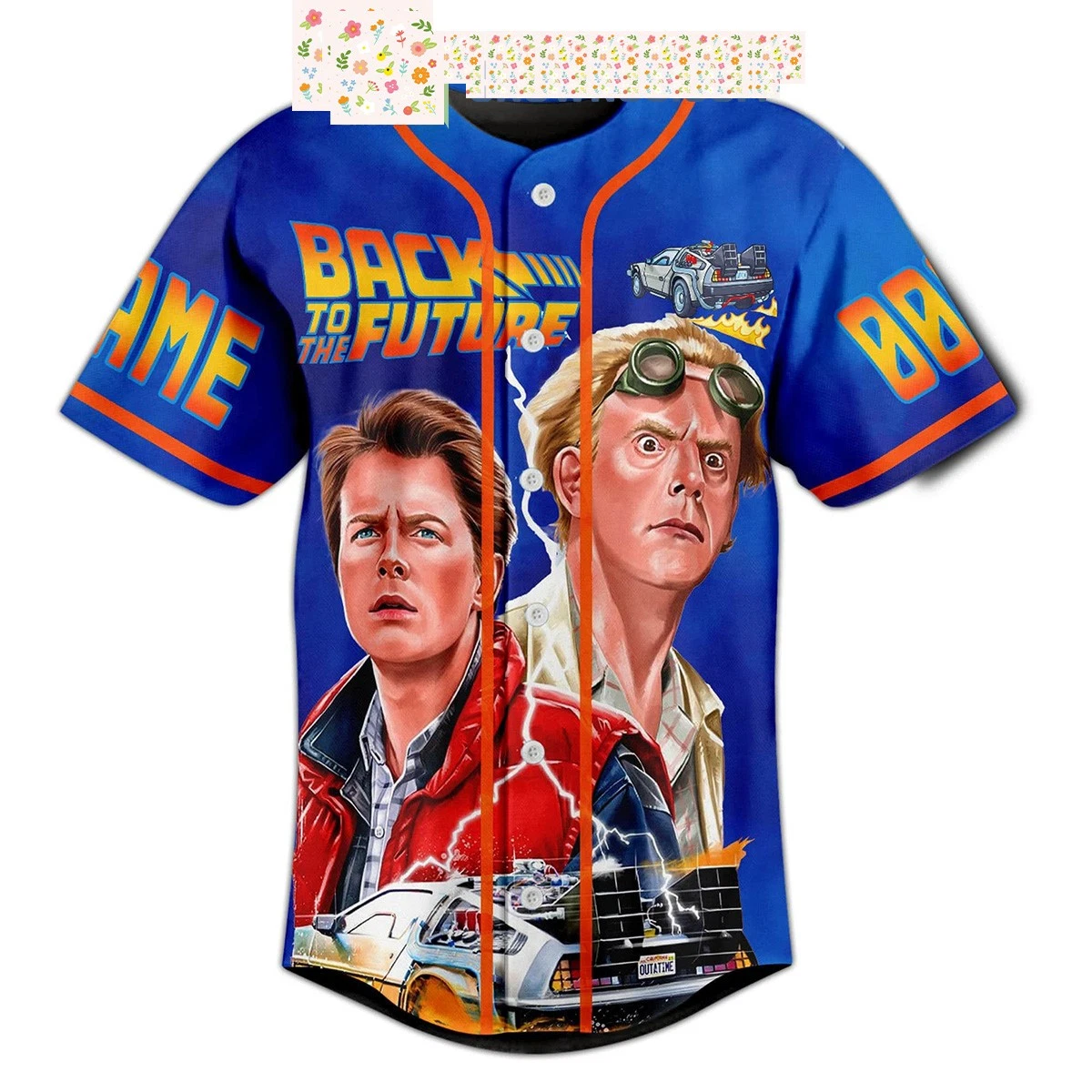 Back To The Future Personalized Baseball Jersey