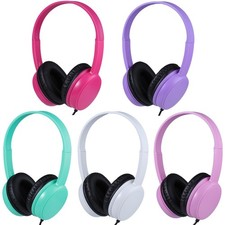 Classroom Headphones Bulk 5 Pack for Kids Student K-12, School On Ear Wired H...