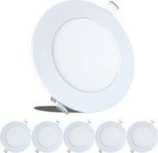 Leisureled 5 Pack RV Boat Recessed Ceiling Light 480 Lumen Super Slim LED Panel