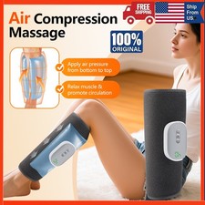 Leg Massager Cordless Calf Air Compression Massager W/ Heat Pain Relief 4 Modes