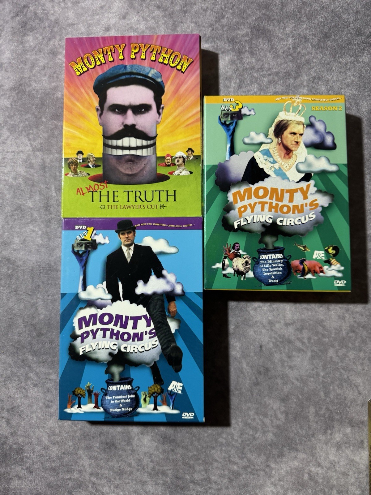 Monty Python DVD Lot  3 Box Sets Almost The Truth, Flying Circus 1 & 3