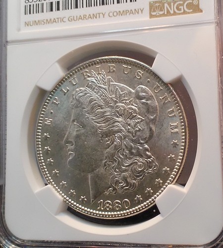 1880 Philadelphia Morgan Silver Dollar NGC MS 62 - Picture 13 of 18