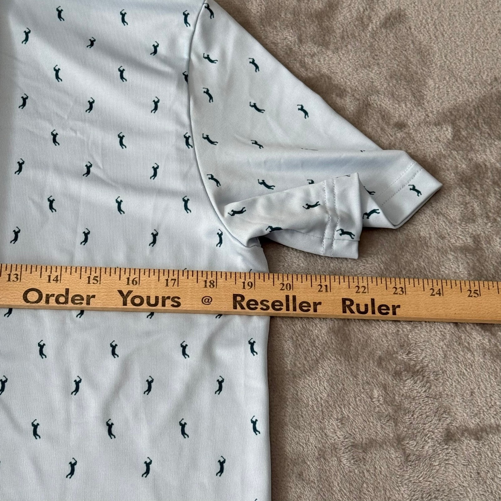 Lacoste Sport Performance Polo Shirt Mens 3 Small Blue Golf AOP UPF $120 New NWT thumbnail 5