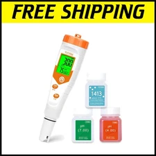 Professional Hydroponics pH EC Tester with Long-Term Immersion & Calibration