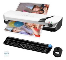 Laminator Machine with 40 Laminating Sheets, A4 Laminator Thermal and Cold wi...