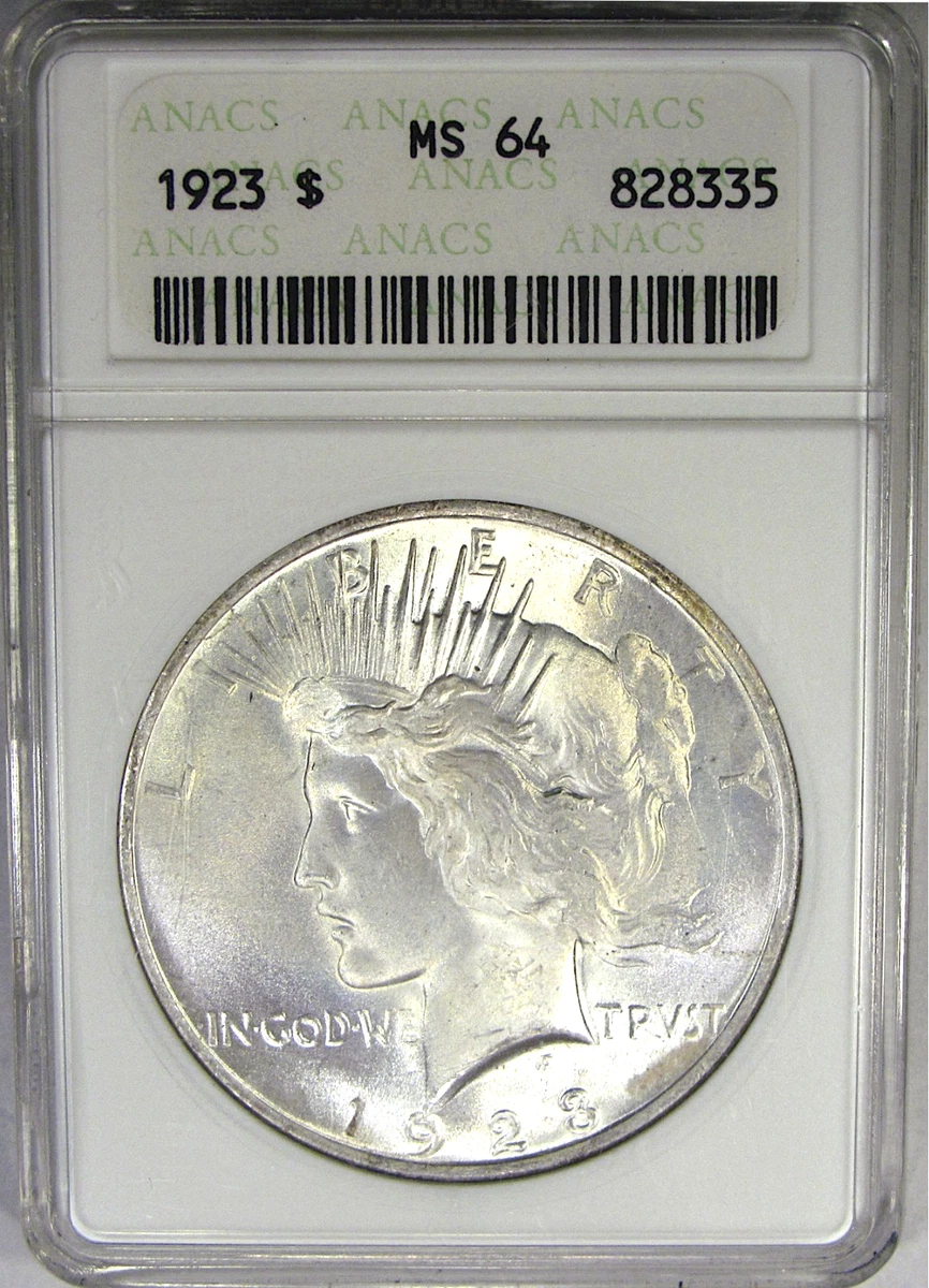 MS 64 Graded 1923 Year Peace Dollars (1921-1935) for sale | eBay