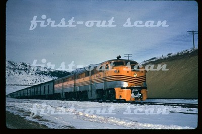R DUPLICATE SLIDE - D&RGW Rio Grande 6003 ALCO PA & Mountaineer Rock CO 1952