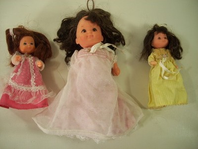3 Vintage Mattel Rosebud Heart family Barbie Toddler Girl doll lot