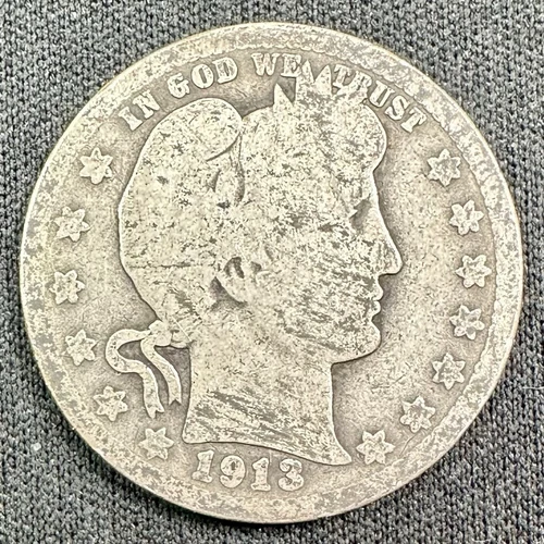 1913 (P) Barber Quarter - AG - Crusty and Original Better Date - Free Shipping!