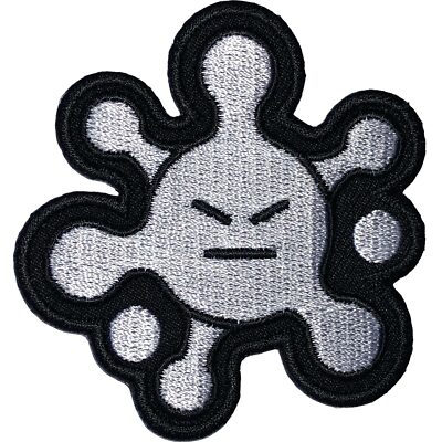 Mean Face Virus Embroidered 2.5'' x 2.75'' Size Patch Iron-On Sew On DIY Emblem