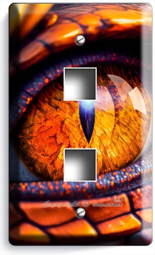 BIG EYE OF A RED DRAGON LIGHT SWITCH OUTLET WALL PLATE HOME PROTECTION ART DECOR - Picture 21 of 34
