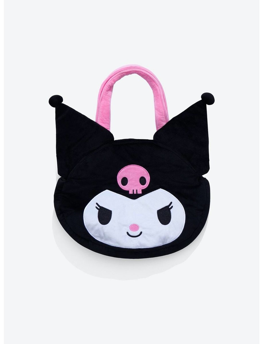 SANRIO KUROMI Big Face Plush TOTE BAG NEW | eBay