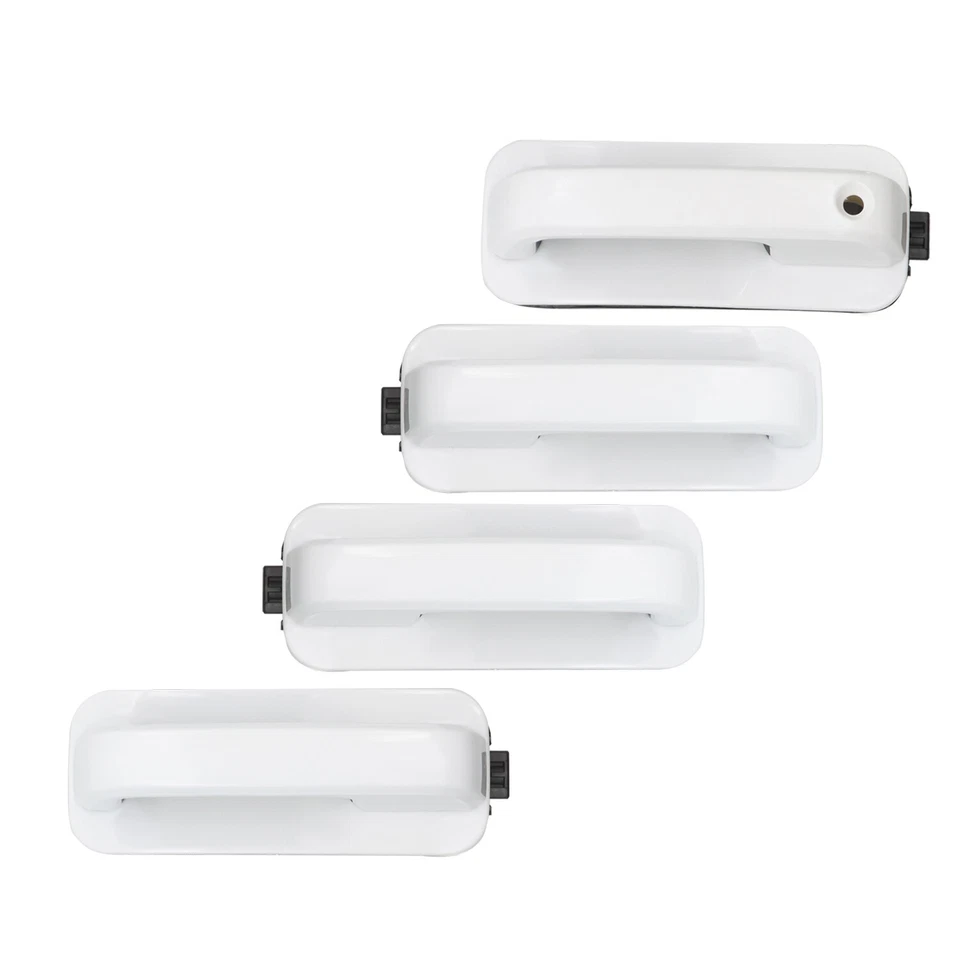 Juego de 4 manijas de puerta delanteras y traseras blancas para Ford F-150 F150 2015-2020 Foto 4 de 4