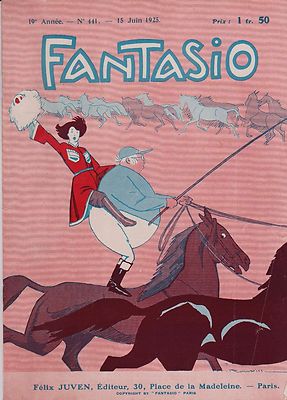  Fantasio No.441 15 Juin 1925 - ORIGINAL MAGAZINE -USED-