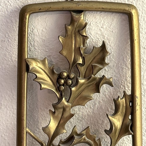 Vtg Wall Hanging by Soroco Rectangle Leaves Gallery Wall 70's Gold Gilt Plastic - Picture 3 of 10