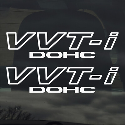 VVTI DOHC Vinyl Sticker Decal Pair for Car Window Laptop & More