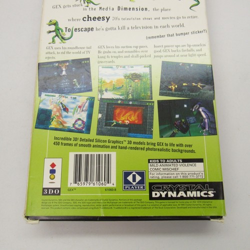 Gex 3DO Video Game Complete in Long Box - Untested - Picture 11 of 20
