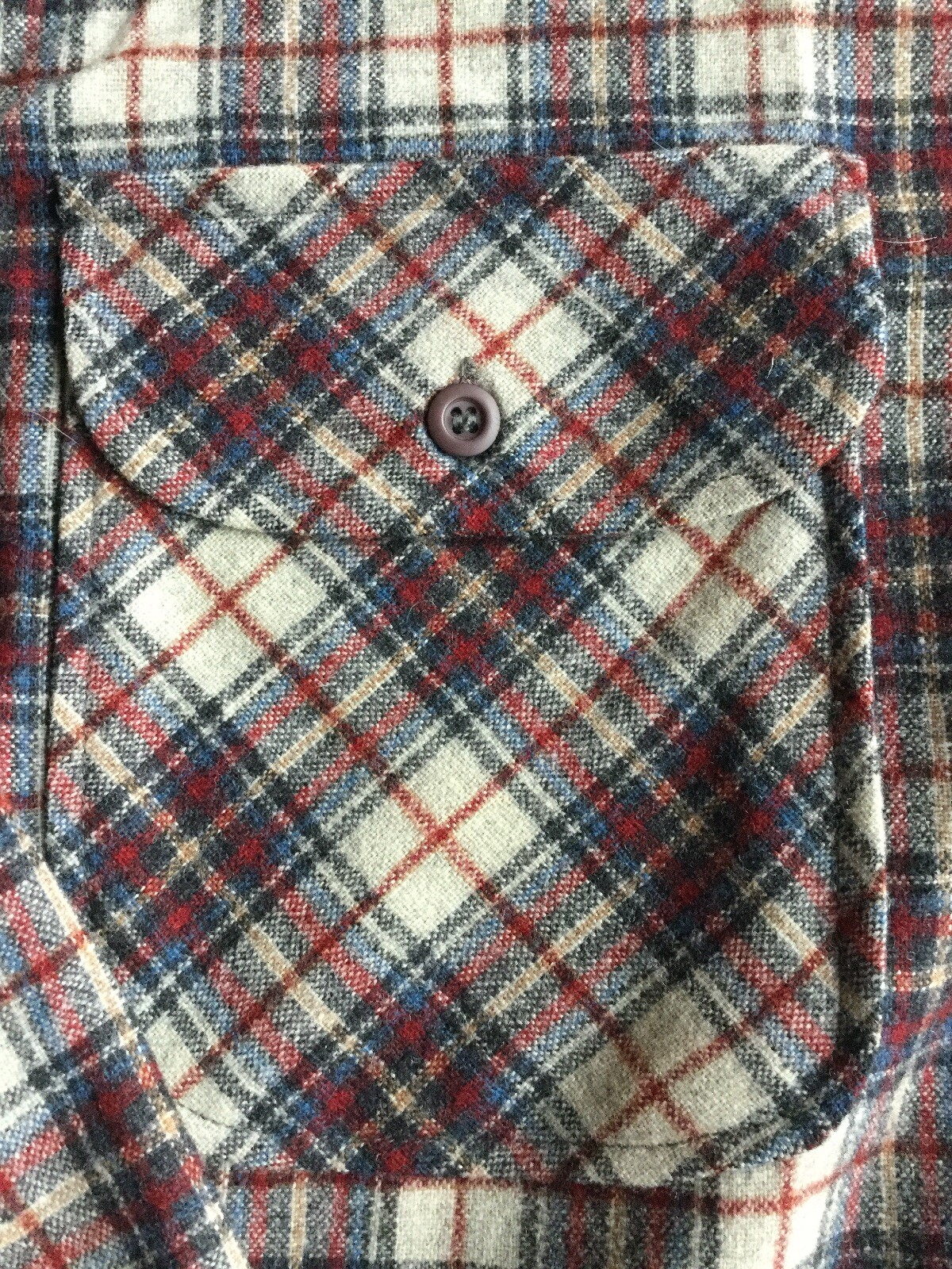 PENDLETON Button Up WOOL Flannel BOARD Shirt PLAI… - image 5