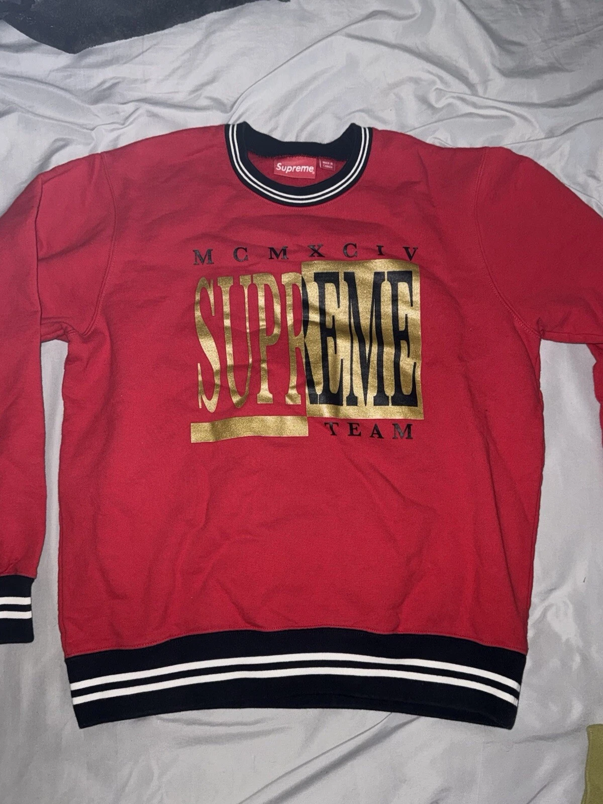 Col rond rouge équipe Supreme FW17 taille M
