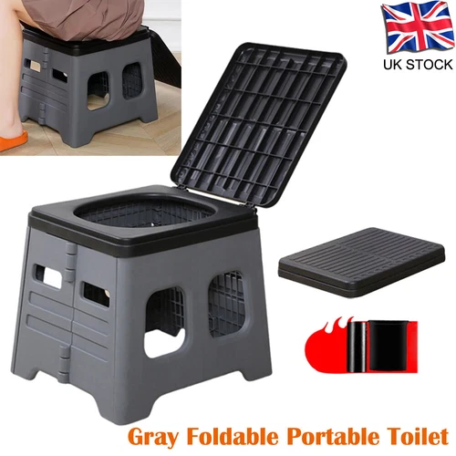 Portable Folding Camping Toilet Compact Potty Loo Caravan Toilet Picnic Fishing