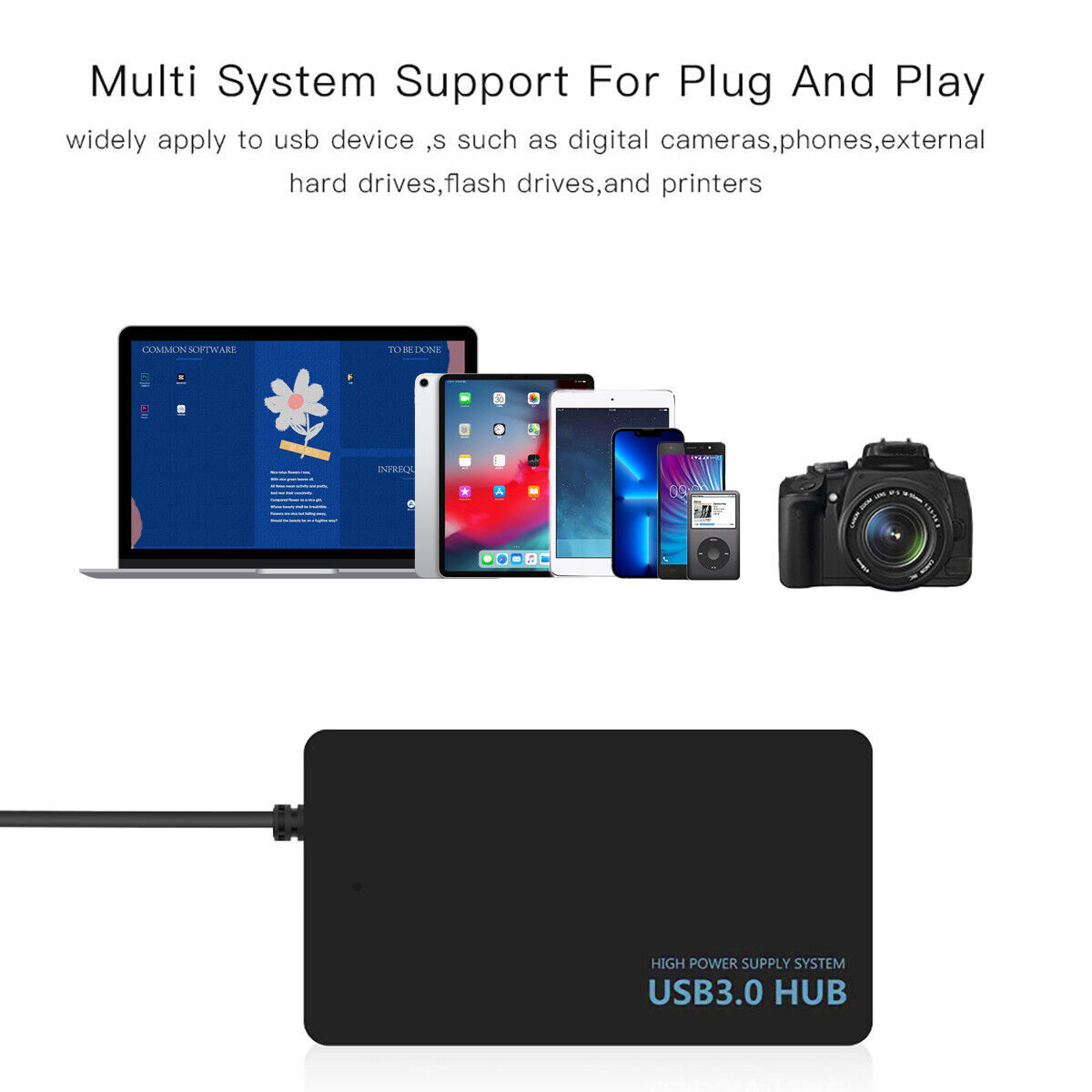 USB Hub, VENTION HUB USB 3.0 Alimentato 4 Porta Splitter Ultra Sottile - Foto 7