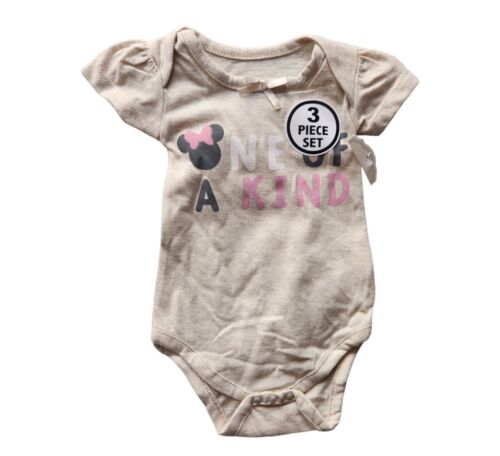 3 Pack Disney Baby Girls Bodysuits, Size 3-6 Months, Minnie Mouse, M - Picture 2 of 4