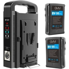 GVM Micro-Series BV-98 Li-Ion V-Mount 2-Battery with Dual Charger Kit