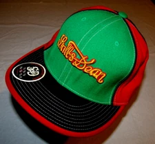 Stall & Dean Red/Green/Black Hat 40% Wool Fitted 7 3/4 Dirty Sweatband
