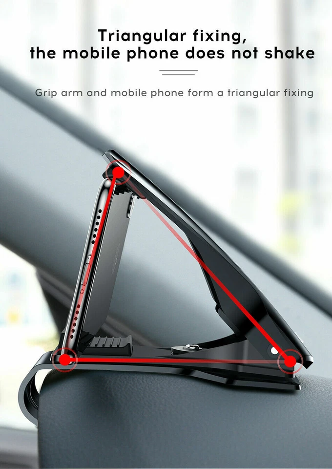 Baseus Auto Dashboard Mobile Phone Bracket Car Smart Phone Holder GPS Clip Mount - Image 3 of 4