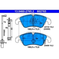 ATE BremsbeläGe Bremsbelegsatz Vorne System Lucas / TRW FüR Audi A6 Avant Q5